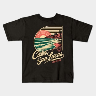 Cabo San Lucas Beach, Mexico. Retro Kids T-Shirt